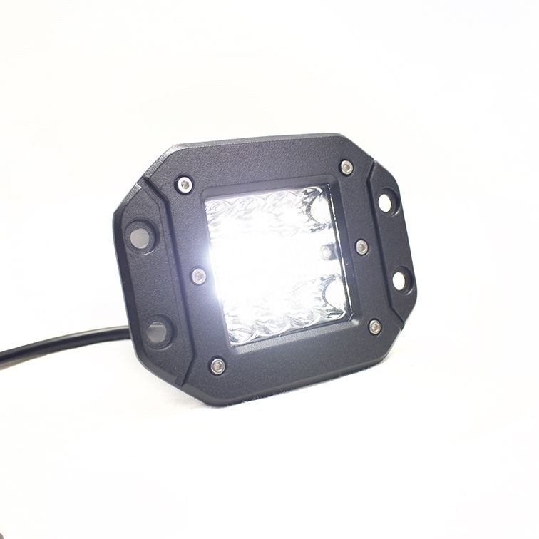 Race Sport Lighting Driving/ Fog Light, Eco Series, LED, Clear Phillips LED, 3 Inch X 3 Inch Square, 48 Watt, 9 to 16 Volt DC, Spot Beam – RS3X3FECO
