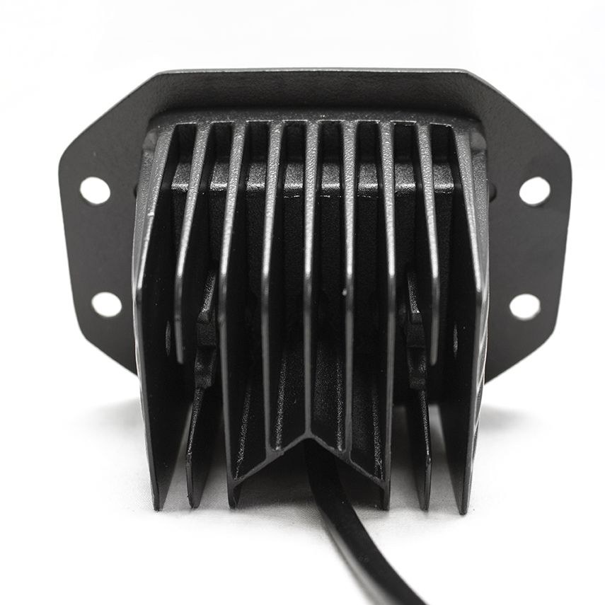 Race Sport Lighting Driving/ Fog Light, Eco Series, LED, Clear Phillips LED, 3 Inch X 3 Inch Square, 48 Watt, 9 to 16 Volt DC, Spot Beam – RS3X3FECO
