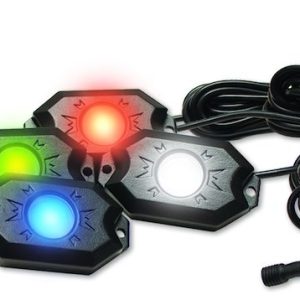 Race Sport Lighting Underbody Light Kit, Pod Strips, 12 Volt DC, 48 Watt, Multi-Color, 4 Pieces, 30,000 Hours Lifetime, IP68 Rated – RS4PRGBW
