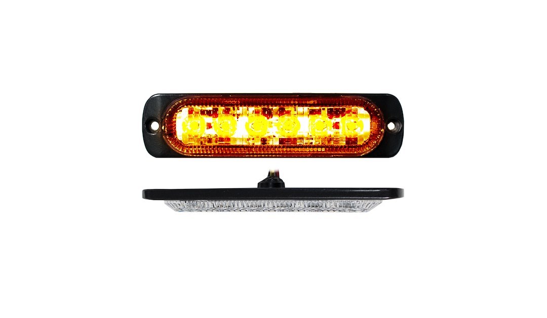 Race Sport Lighting Warning Light, 4-1/2 Inch Length X 1-1/8 Inch Width, Mini Bar, Surface Mount, Strobe, Clear Lens, Black Housing – RS70016A
