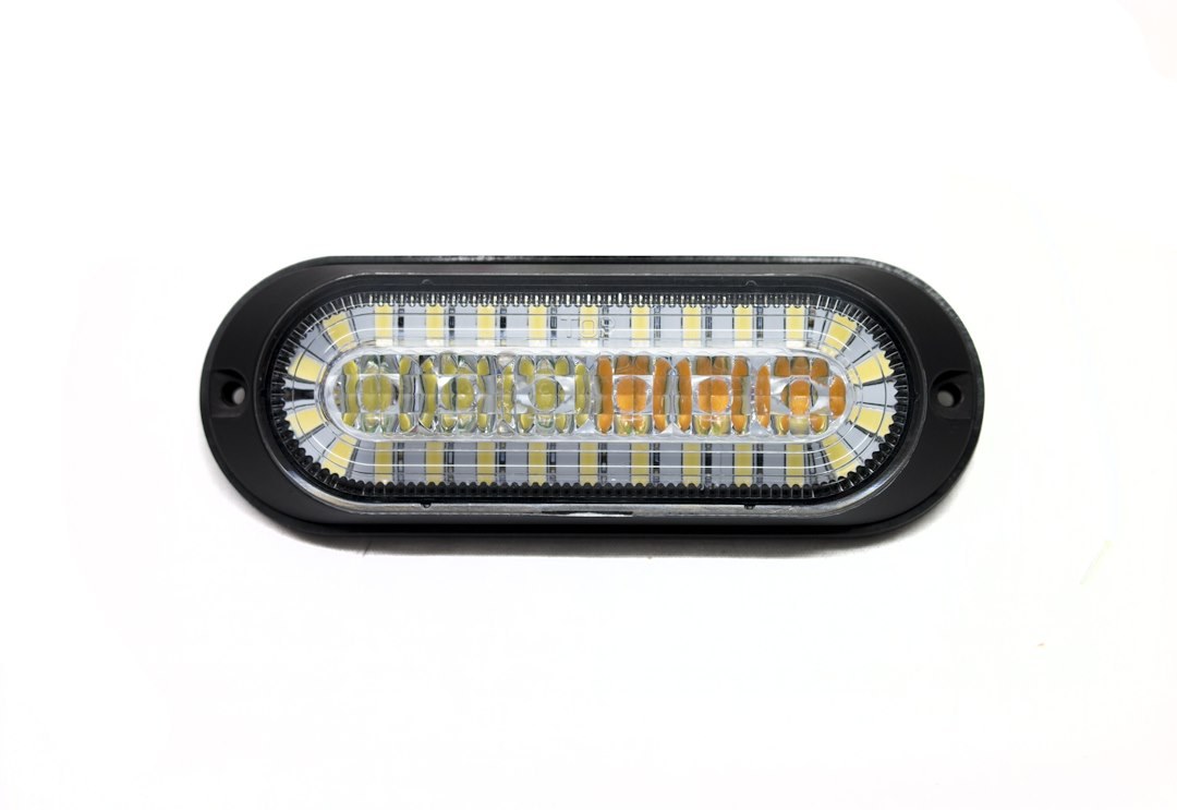 Race Sport Lighting Strobe Light Kit, Black Housing, Clear Lens, Amber, Surface Mount, With White LED DRL Function – RS7003AWD