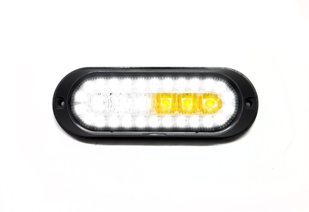 Race Sport Lighting Strobe Light Kit, Black Housing, Clear Lens, Amber, Surface Mount, With White LED DRL Function – RS7003AWD