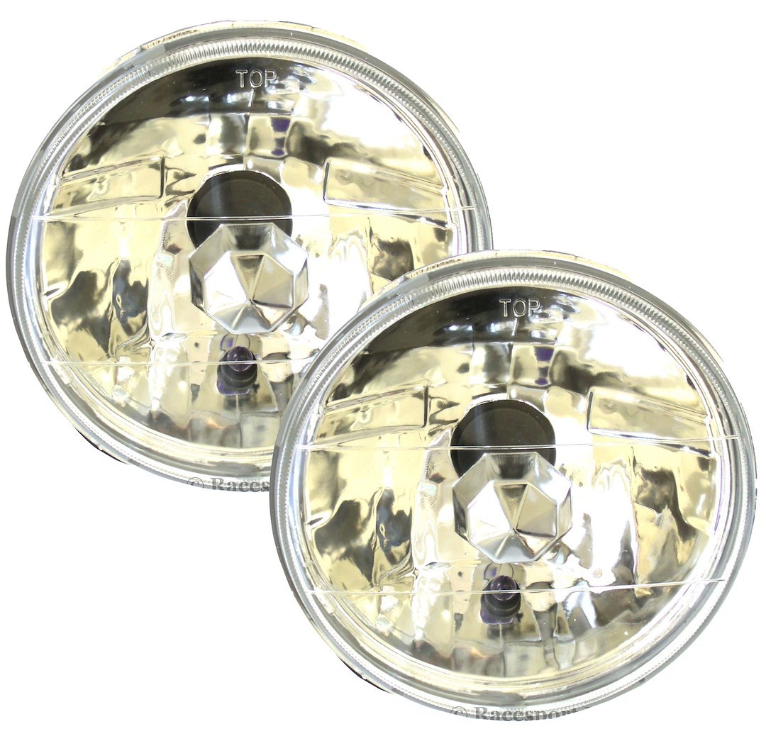 Race Sport Lighting Headlight Conversion Kit, Replaces H6024 Headlamps, 7 Inch Round Diamond Cut Style Lens – RS-7008