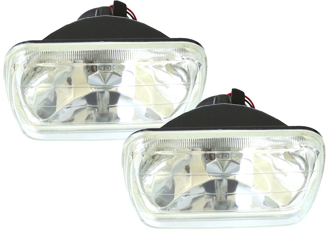 Race Sport Lighting Headlight Conversion Kit, Replaces H6054 Headlamps, 7 Inch X 6 Inch Rectangle Diamond Cut Style Lens – RS-7012