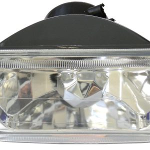 Race Sport Lighting Headlight Conversion Kit, Replaces H4666 Headlamps, 4 Inch X 6 Inch Rectangle Diamond Cut Style Lens – RS-7012B