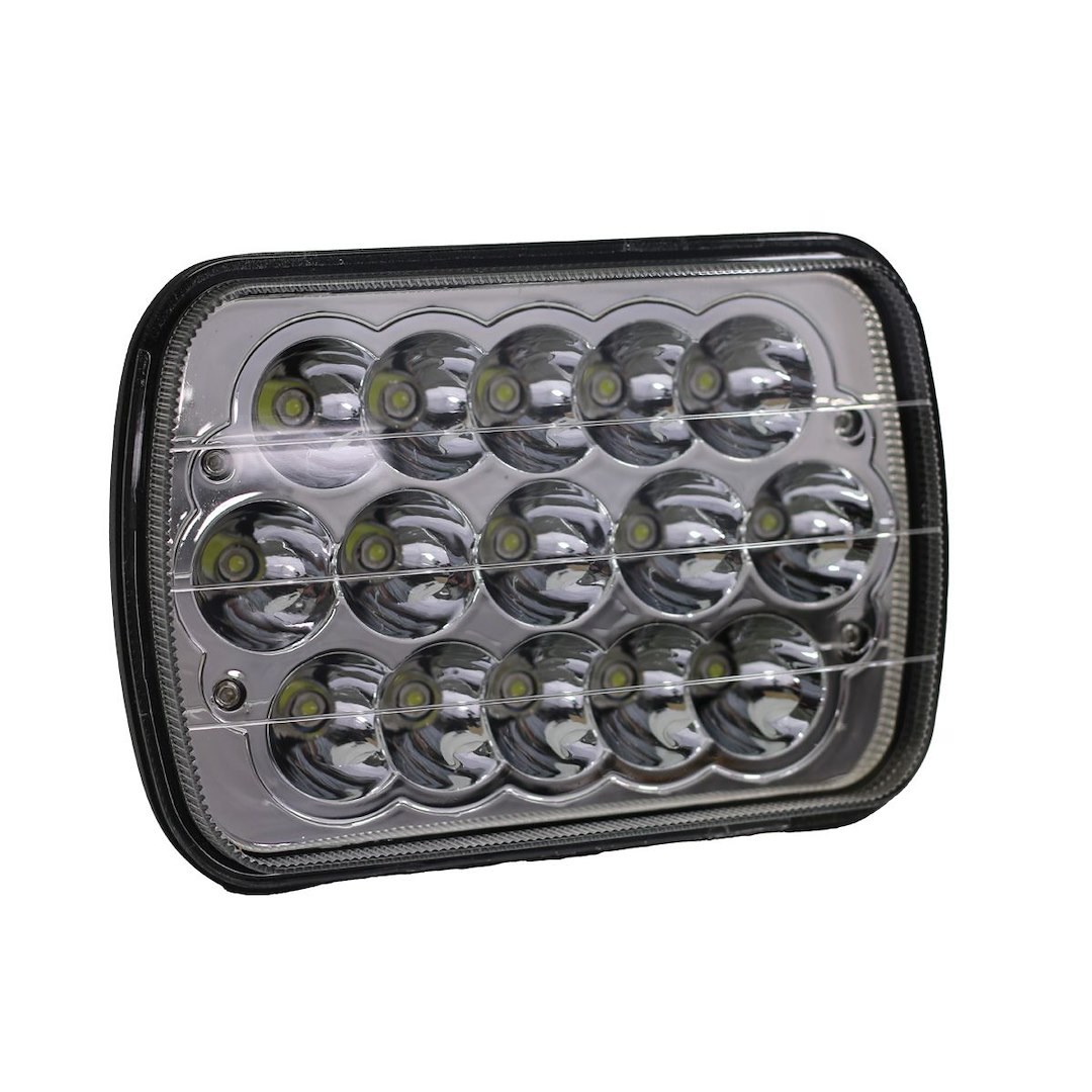 Race Sport Lighting Headlight Conversion Kit – LED, Replaces H6054 Headlamps, 7 Inch X 6 Inch Rectangle Sealed Beam Lens, Cree LED – RS-7X6-LEDC-PR
