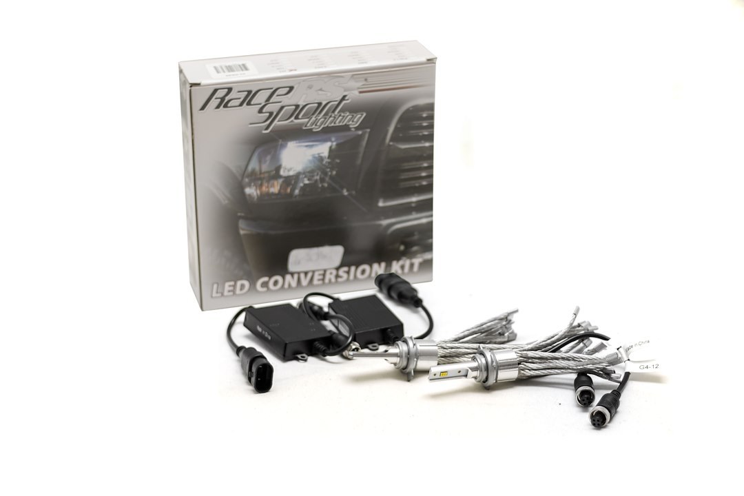 Race Sport Lighting Headlight Conversion Kit – LED, Gen 4 ®, 9012 Bulb, 12 Volt DC, 2700 Lumens, Without Turn Signal – 9012-G4LED