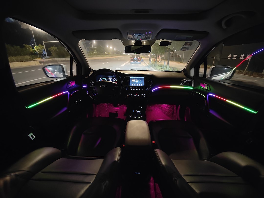 Race Sport Lighting Interior Light, Ultra-Flow Series, 10 LED 2-DOOR Vehicle Complete Kit, Red/ Green/ Blue/ White, 9 Watt – AKIT10