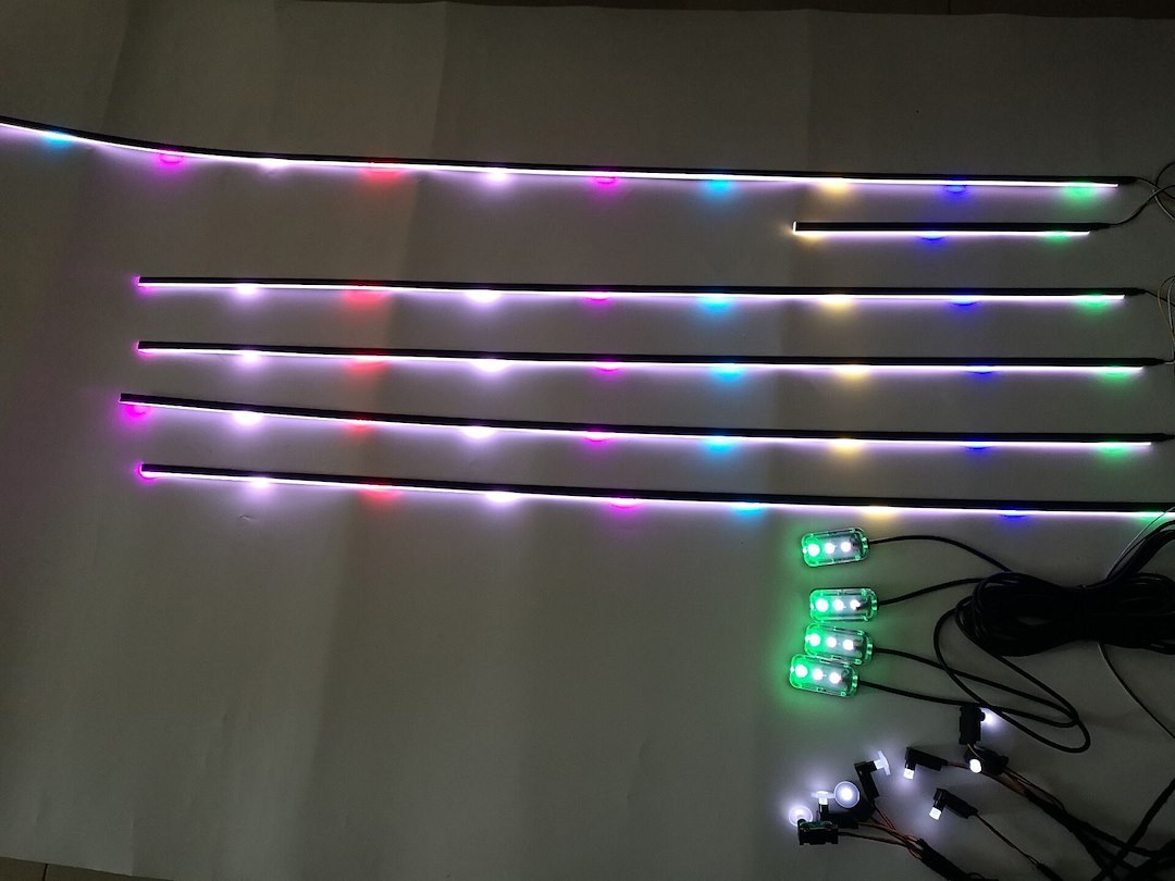 Race Sport Lighting Interior Light, Colortrail, 10 LED 2-DOOR Vehicle Complete Kit, Multi-Color, Set of 10, IP65 Rating – AKIT2DR