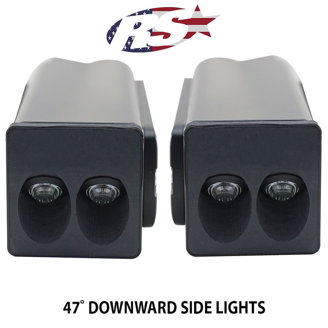 Race Sport Lighting Backup Light, Hitch Bar, Set of 2, Clear Bulb, 7 Inch Black Rectangular Housing, Osram LED, 60 Watt, 5750 Lumens – DHDHB3500