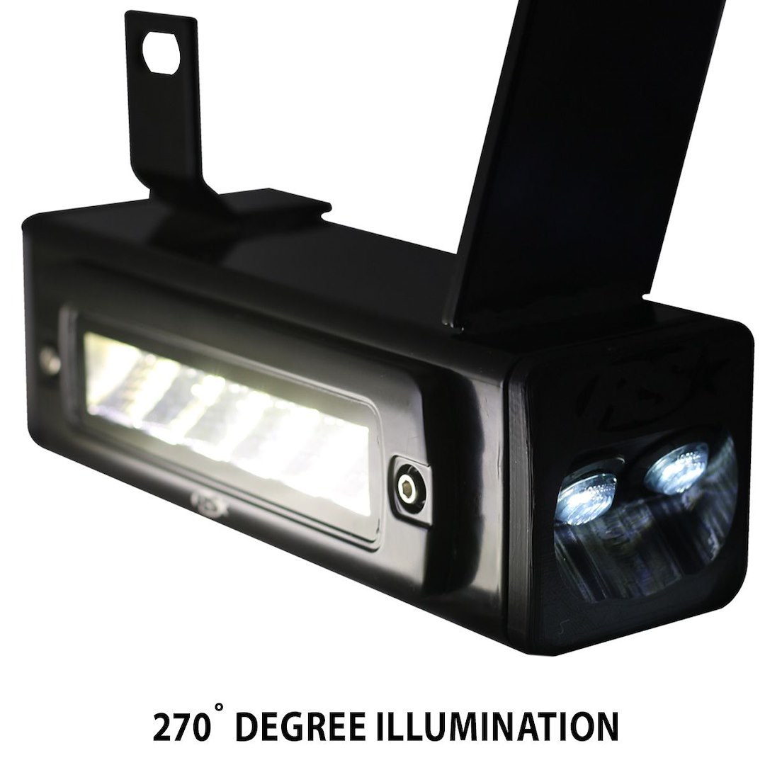 Race Sport Lighting Backup Light, Hitch Bar, Set of 2, Clear Bulb, 7 Inch Black Rectangular Housing, Osram LED, 60 Watt, 5750 Lumens – GMHB20UP