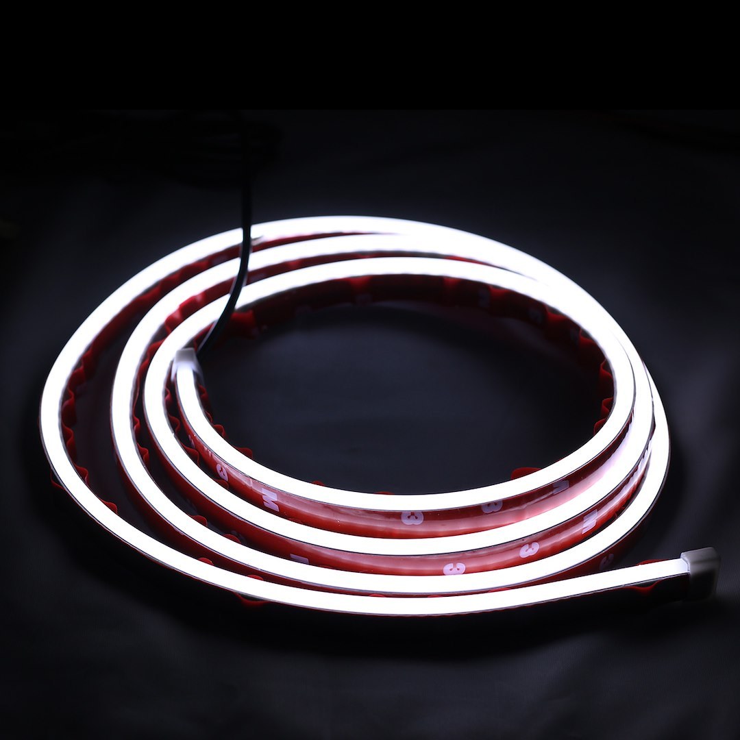 Race Sport Lighting Daytime Running Light, Knight Rider, 0.5 to 2 Amp, 12 Volt DC, 12 Watts, IP67 Rating, LED Strip, White, Single – HOODKIT1
