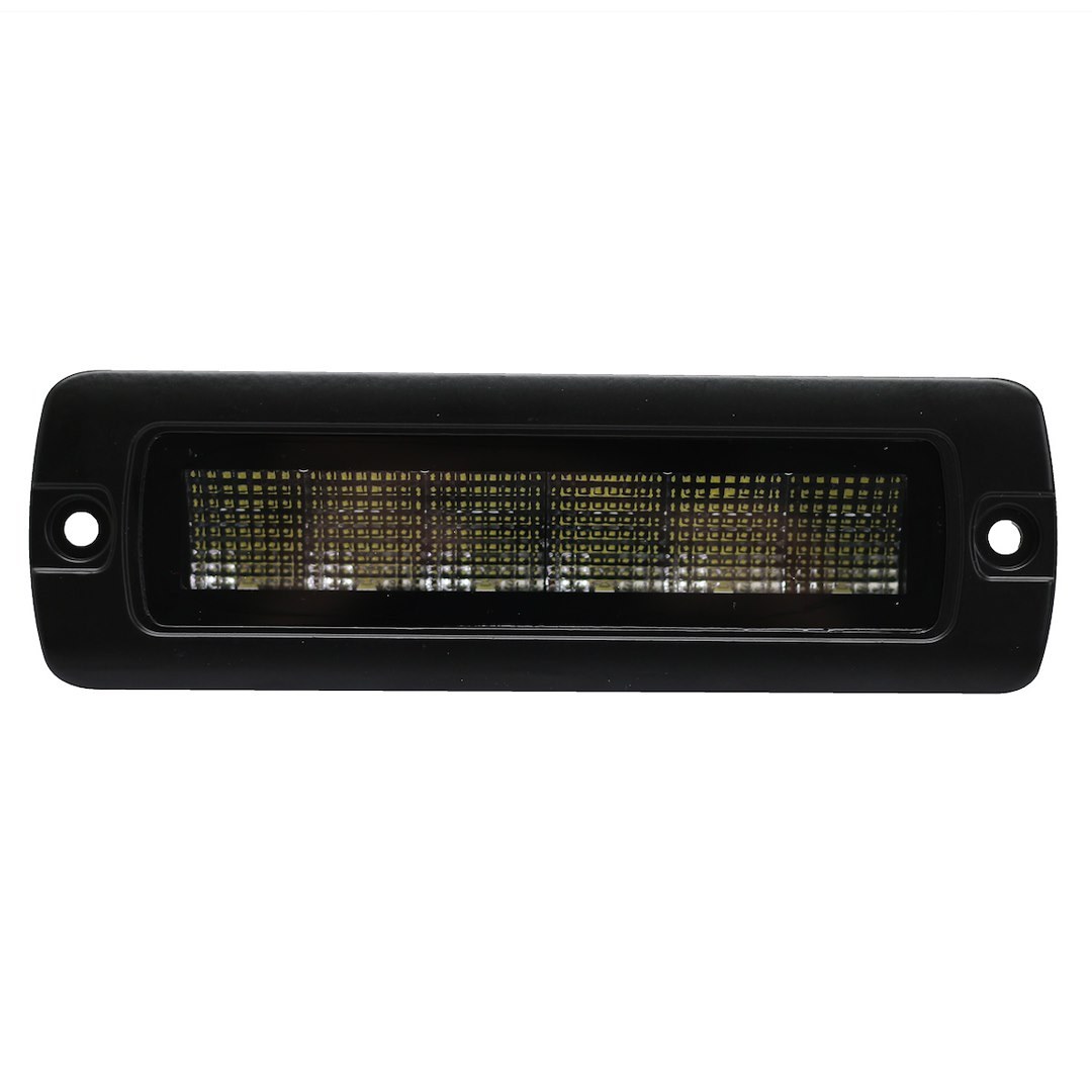 Race Sport Lighting Backup Light – LED, Rear Mount, Single, Clear Bulb, 7 Inch Black Rectangular Aluminum Housing, Osram LED – RS7TEMPFM-F