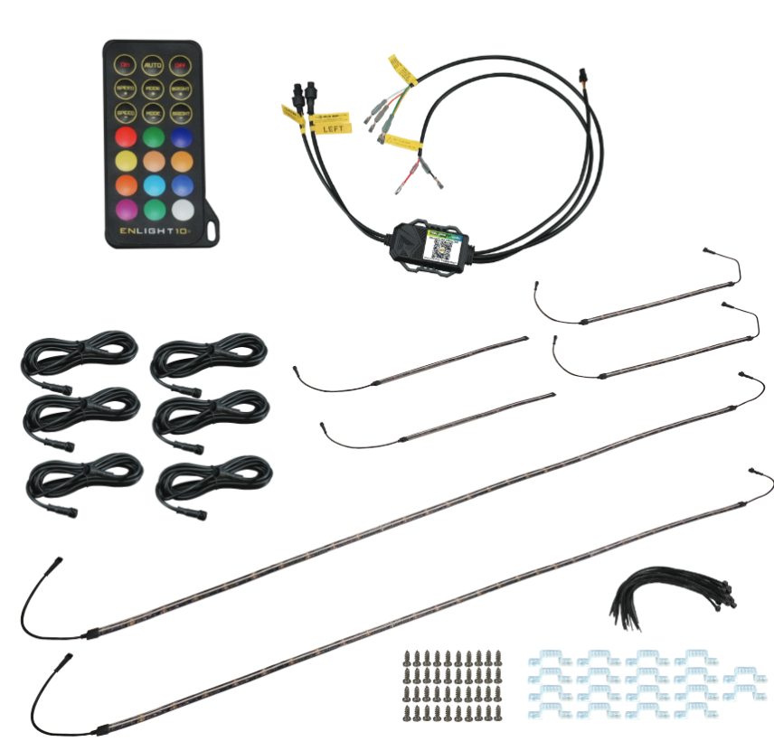 Race Sport Lighting Underbody Light Kit, Colortrail, LED, Multi-Color, 6 Piece, IP67 Rating, 12 Volt – RSCUBKIT10