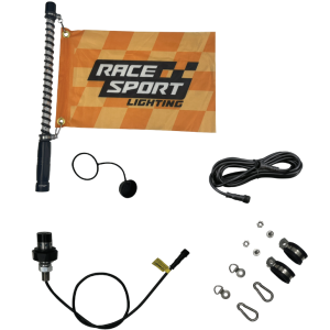 Race Sport Lighting Warning Whip, Colortrail, 2 Foot Fixed Height, Full Length LED Lighted, IP67 Rating, 50,000 Hours Life Expectancy – RSCW210