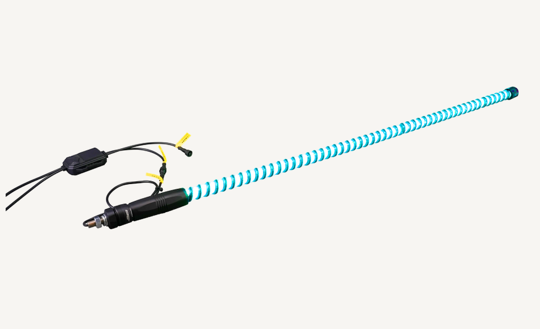 Race Sport Lighting Warning Whip, Colortrail, 4 Foot Fixed Height, Full Length LED Lighted, IP67 Rating, 50,000 Hours Life Expectancy – RSCW410