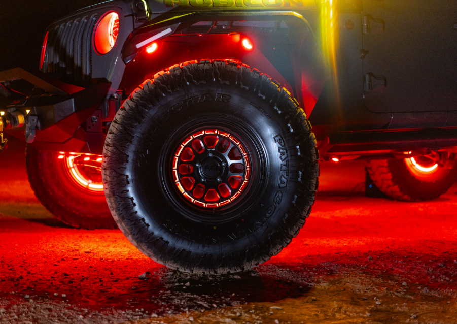 Race Sport Lighting Underbody Light Kit, Colortrail, LED, Multi-Color, 4 Piece Strip and 4 Piece Wheel Ring, IP67 Rating, 12 Volt – RSCWL10