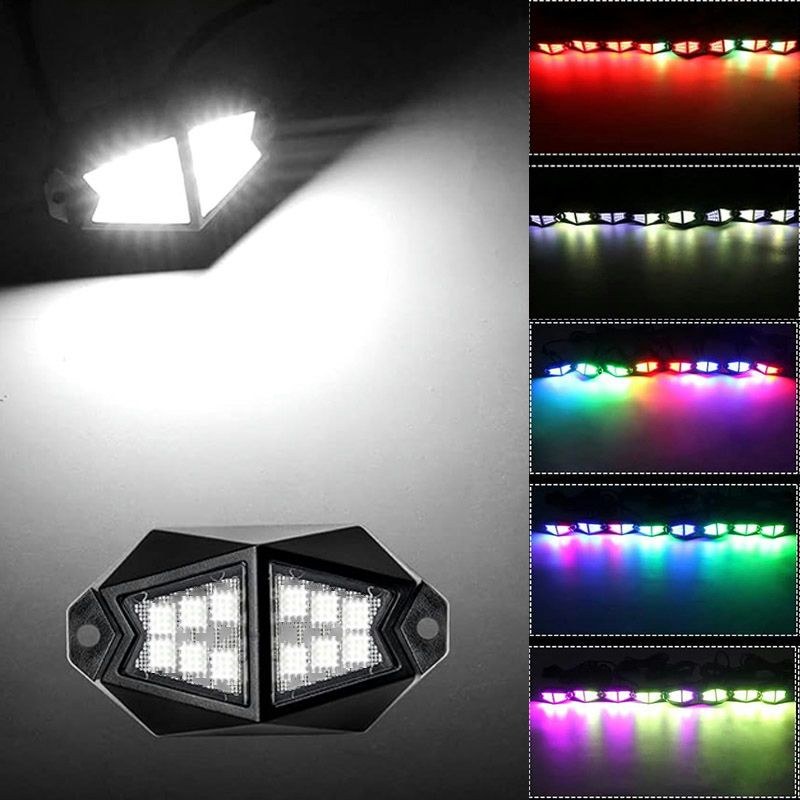 Race Sport Lighting Underbody Light Kit, Colortrail, LED, Multi-Color, 12 Volt, 8 Piece, Aluminum Housing, IP67 Rated – RSDK8