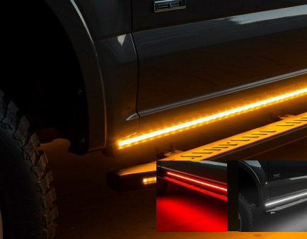 Race Sport Lighting Running Board Light Kit, Lopro Series, LED – RSLEDBAR76