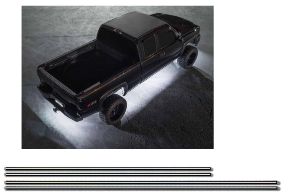 Race Sport Lighting Underbody Light Kit, Ultra White Series, LED, 12 Volt, 4 Piece – RSULTRAKIT