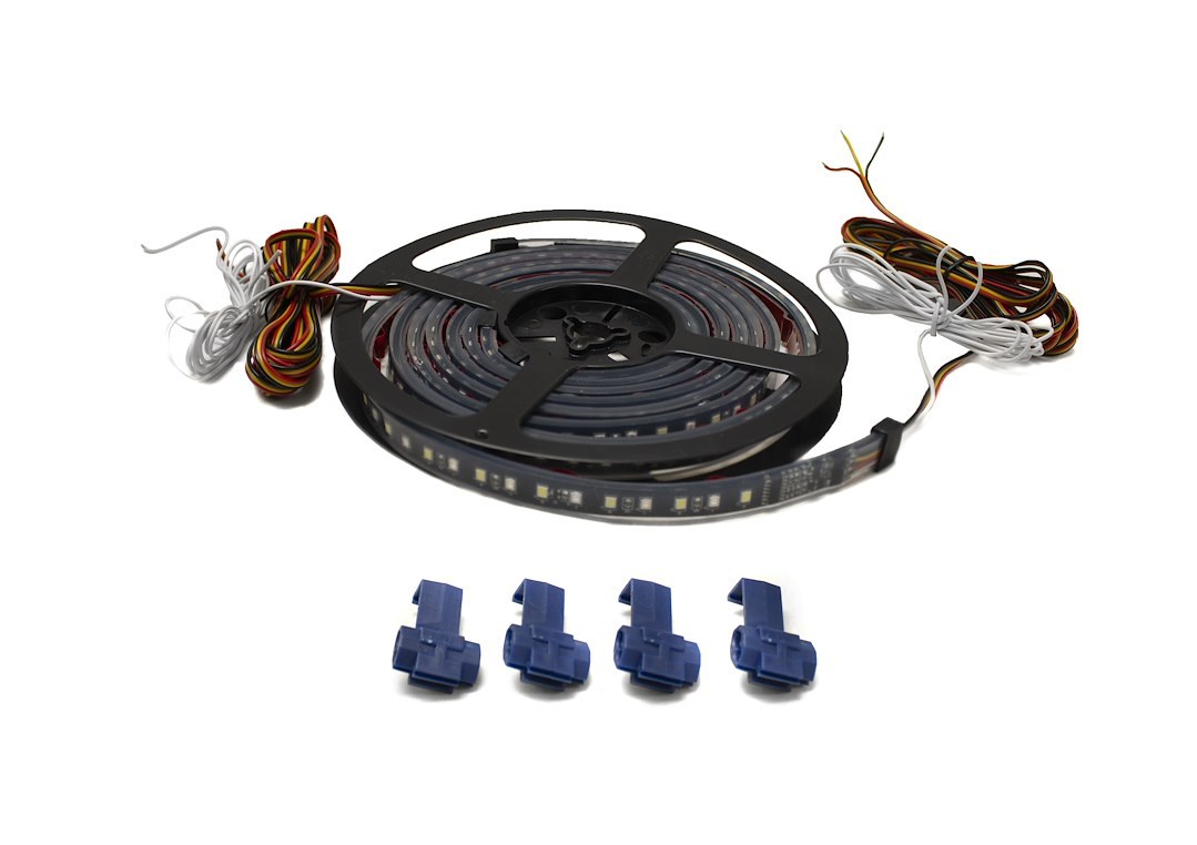 Race Sport Lighting Running Board Light Kit, Lopro Series, Dual Function LED, Amber/ White, 12 Volt DC, 50,000 Hours Life Span, IP68 Rated – RSSBKIT60