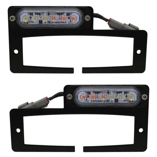Race Sport Lighting Warning Light, 7 Inch Length, Mini Bar, Hitch Bar Mount, LED Strobe Flasher, Clear Lens, White/ Amber, 6 LED Bulbs – SFPHBAO