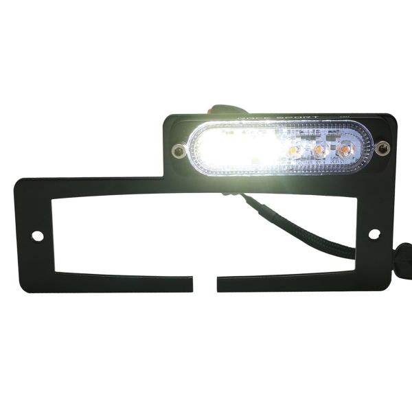 Race Sport Lighting Warning Light, 7 Inch Length, Mini Bar, Hitch Bar Mount, LED Strobe Flasher, Clear Lens, White/ Amber, 6 LED Bulbs – SFPHBAO