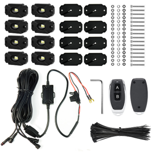 Race Sport Lighting Underbody Light Kit, Ultra White Series, Osram LED, Bright White, 9 to 30 Volt DC, 80 Watts Power, Flood Pattern – ULTRA8WK