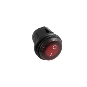 Race Sport Lighting Multi Purpose Switch, On-Off, 20 Amp at 12 Volt DC, 10 Amp @ 24 Volt DC, Rocker, Three 3/16 Inch Male Terminal, Round – RS-WP12A-R