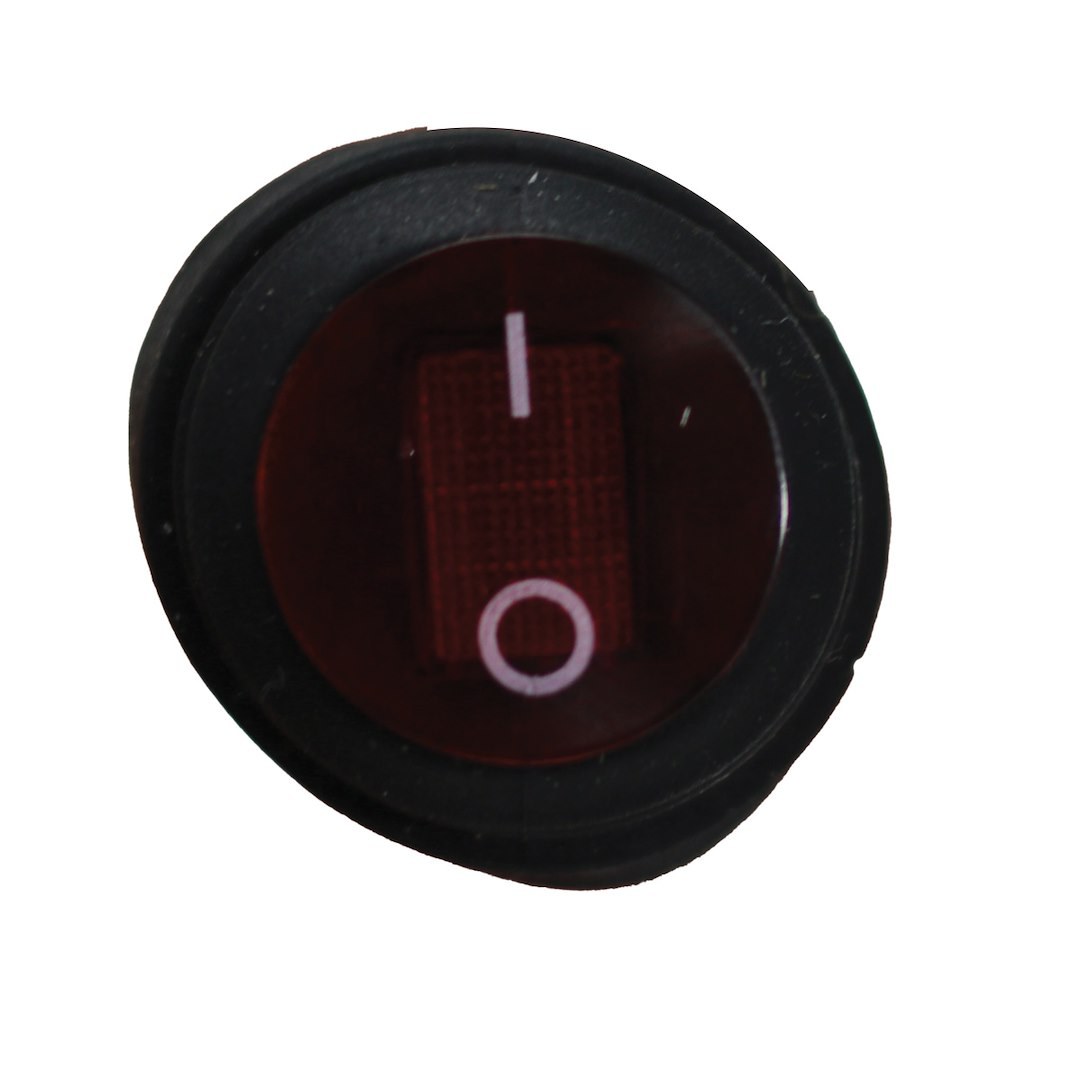 Race Sport Lighting Multi Purpose Switch, On-Off, 20 Amp at 12 Volt DC, 10 Amp @ 24 Volt DC, Rocker, Three 3/16 Inch Male Terminal, Round – RS-WP12A-R
