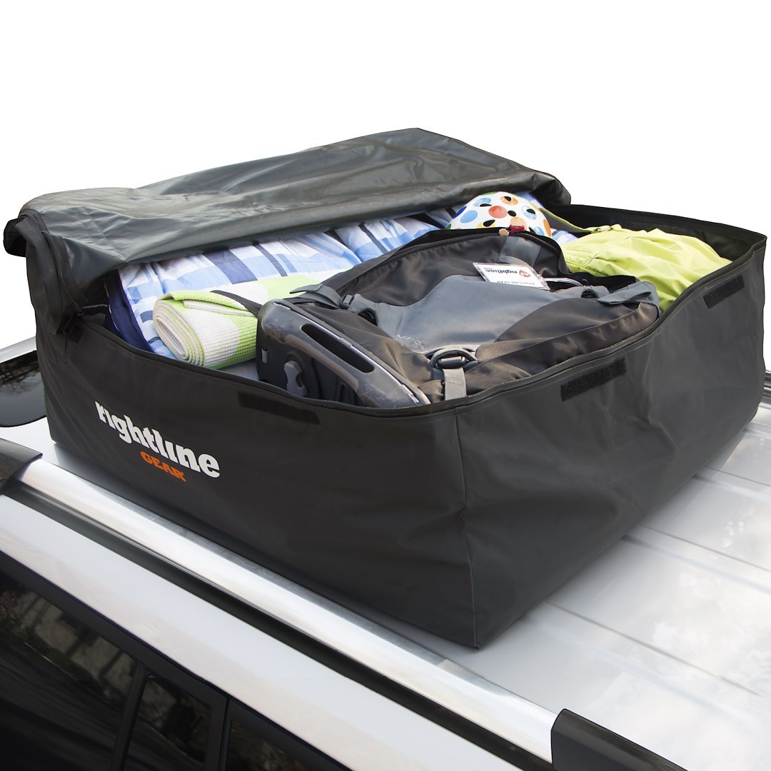 Rightline Cargo Carrier, Range 2, Bag Style, 15 Cubic Foot Capacity, 40 Inch X 36 Inch X 18 Inch, Compatible with or Without Roof Rack, Black – 100R20