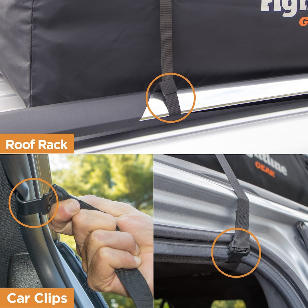Rightline Cargo Carrier, Range 3, Bag Style, 18 Cubic Foot Capacity, 48 Inch X 36 Inch X 18 Inch, Compatible with or Without Roof Rack, Black – 100R30