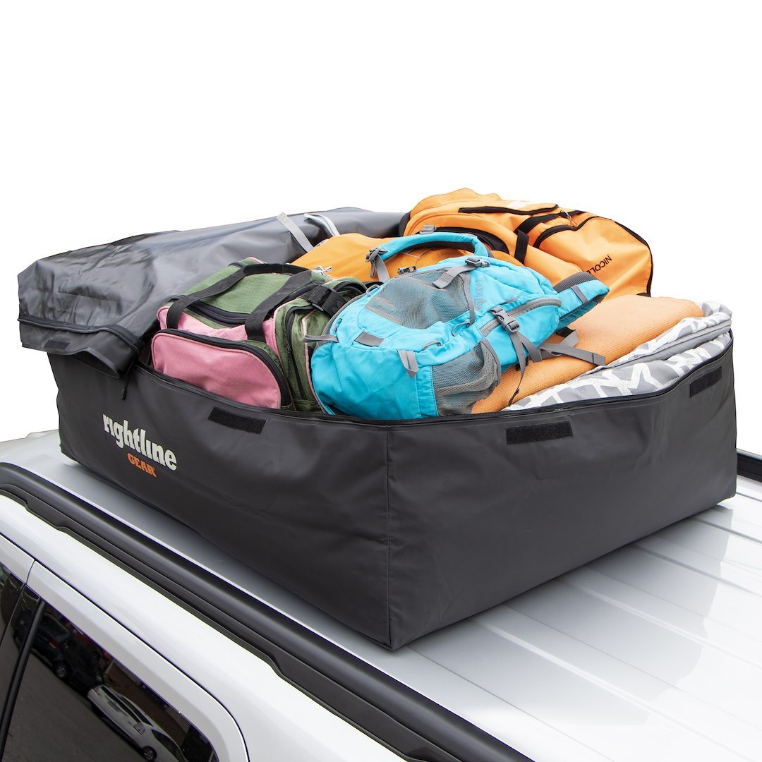Rightline Cargo Carrier, Range 3, Bag Style, 18 Cubic Foot Capacity, 48 Inch X 36 Inch X 18 Inch, Compatible with or Without Roof Rack, Black – 100R30
