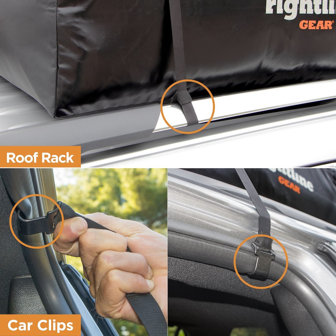 Rightline Cargo Carrier, Sport 2, Bag Style, 15 Cubic Foot Capacity, 42 Inch X 34 Inch X 18 Inch, Compatible with or Without Roof Rack, Black – 100S20