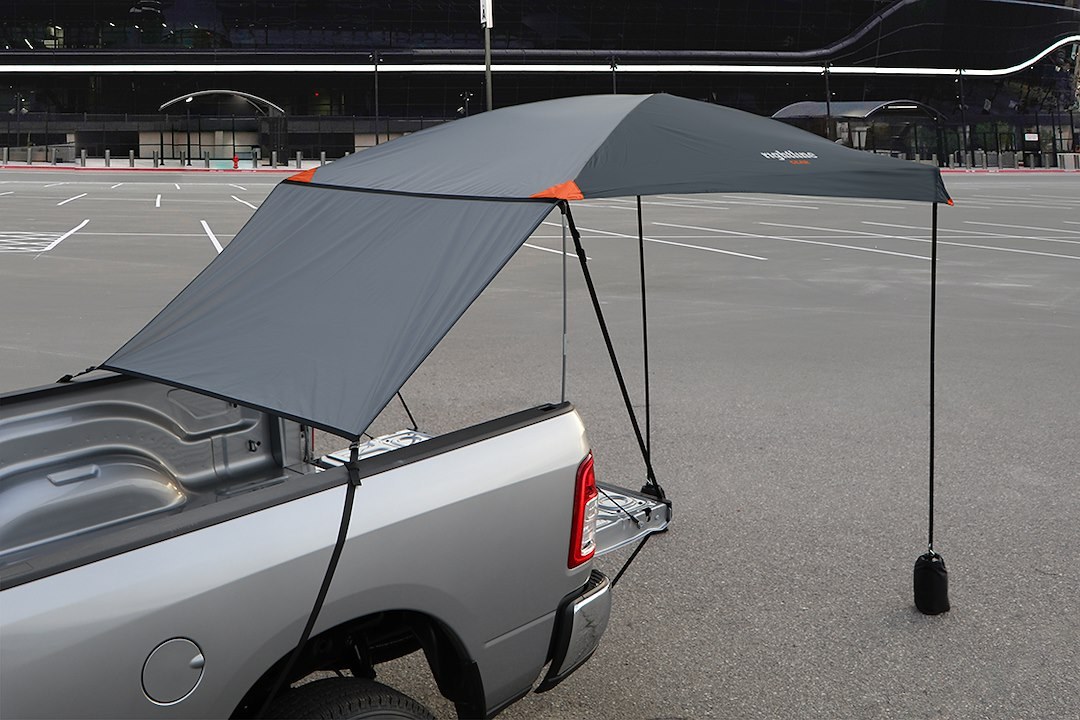 Rightline Portable Canopy, 9-1/2 Foot Length X 6 Foot Width X 8-1/2 Foot Height, Black, With 3 Poles/ 2 Sand Bags/ Stuff Sack/ Set Up Guide – 110780