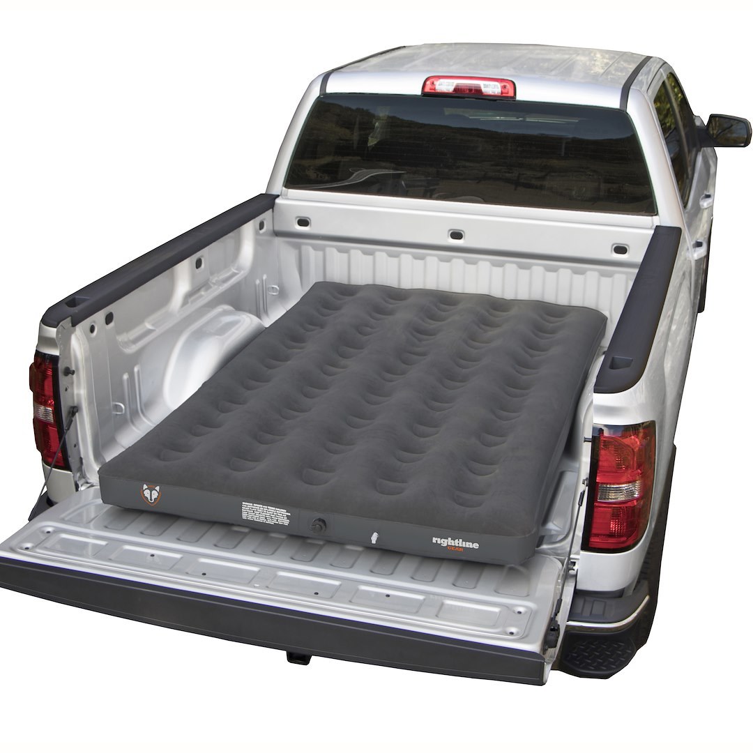 Rightline Truck Bed Air Mattress, Full-Size, 80 Inch Length X 51 Inch Width X 7 Inch Height, 12 Volt Air Pump, PVC, Gray – 110M10