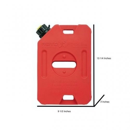Rotopax Liquid Storage Container, Red, 1 Gallon, Bolt-On/ Free Standing, Formulated Plastic, Epa and Carb Compliant, Designed to Hold Gas – RX-1G