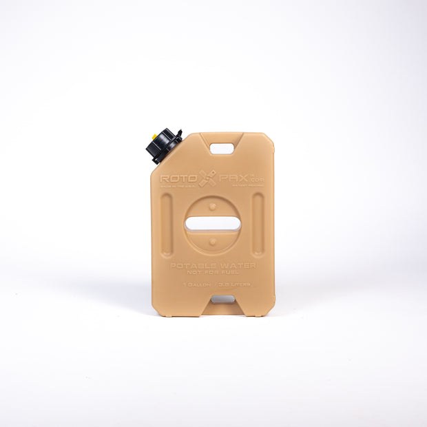 Rotopax Liquid Storage Container, Tan, 1 Gallon, Bolt-On/ Free Standing, Formulated Plastic, Epa and Carb Compliant, Designed to Hold Water – RX-1TAN