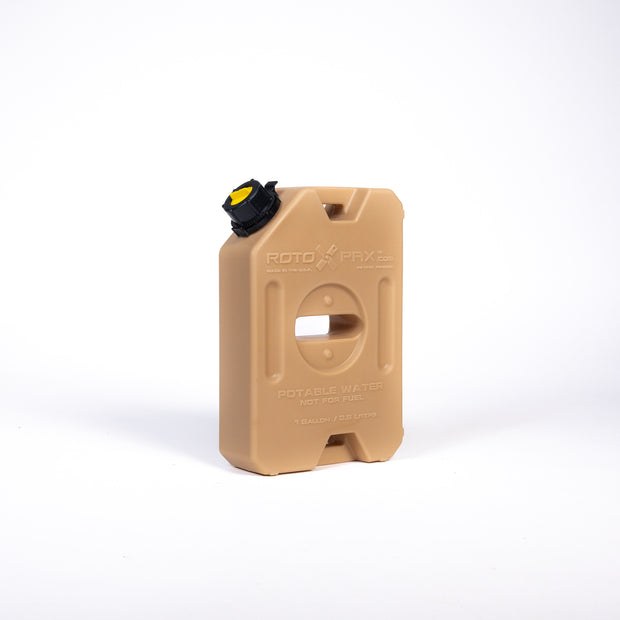 Rotopax Liquid Storage Container, Tan, 1 Gallon, Bolt-On/ Free Standing, Formulated Plastic, Epa and Carb Compliant, Designed to Hold Water – RX-1TAN