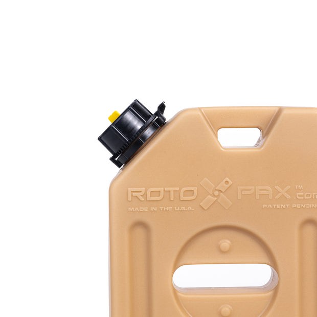 Rotopax Liquid Storage Container, Tan, 1 Gallon, Bolt-On/ Free Standing, Formulated Plastic, Epa and Carb Compliant, Designed to Hold Water – RX-1TAN