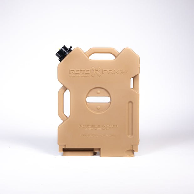 Rotopax Liquid Storage Container, Tan, 2 Gallon, Bolt-On/ Free Standing, Formulated Plastic, Epa and Carb Compliant, Designed to Hold Water – RX-2TAN
