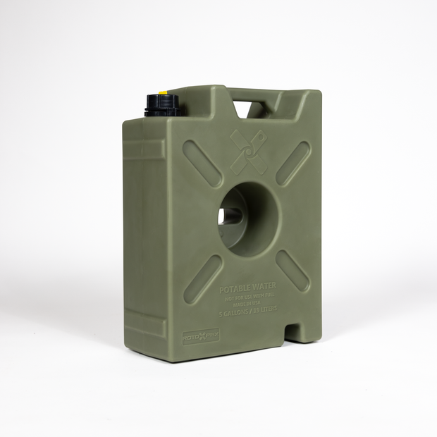 Rotopax Liquid Storage Container, Od Green, 5 Gallon, Bolt-On/ Free Standing, Formulated Plastic, Epa and Carb Compliant – RX-5OD