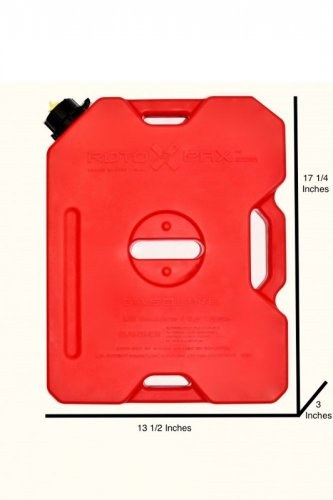 Rotopax Liquid Storage Container, Red, 2 Gallon, Bolt-On/ Free Standing, Formulated Plastic, Epa and Carb Compliant, Designed to Hold Gas – RXX-2G