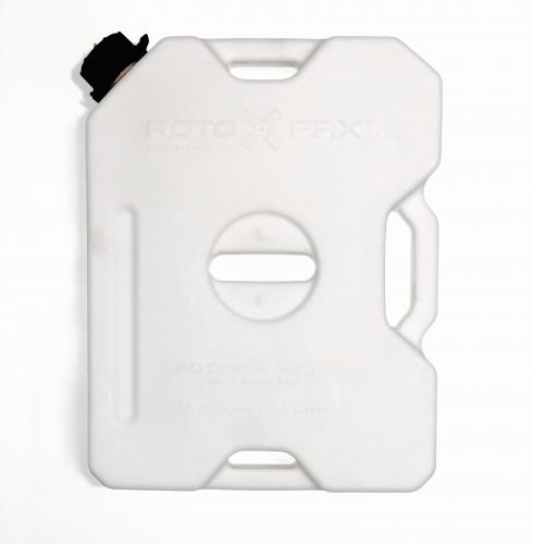 Rotopax Liquid Storage Container, White, 2 Gallon, Bolt-On/ Free Standing, Formulated Plastic, Epa and Carb Compliant, Designed to Hold Water – RXX-2W