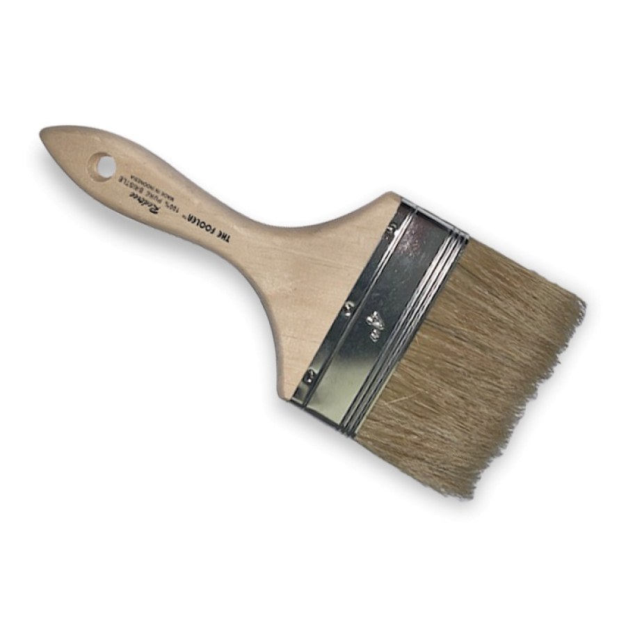 Redtree Ind Paint Brush, The Fooler®, 4 Inch Brush, 11/16 Inch Thickness, Double Thick Density Brush, White China Bristle – 10004