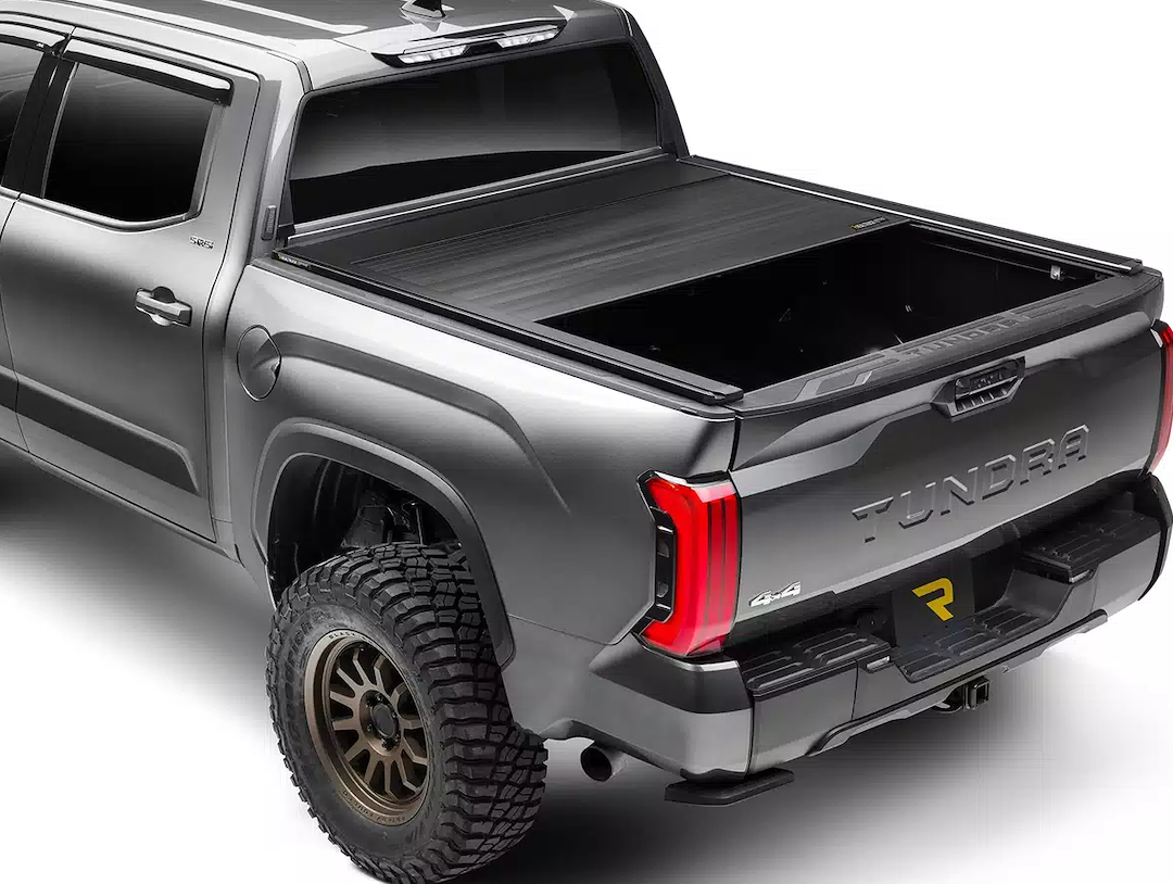 Retrax Tonneau Cover, Retrax Eq, Power Retractable, Low Profile, Matte Black, Aluminum, Remote Control Lock, With LED Light – EQ0337-1