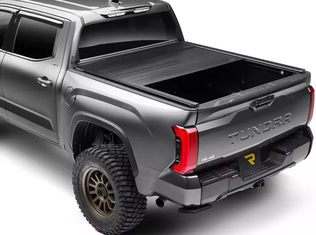 Retrax Tonneau Cover, Retrax Eq, Power Retractable, Low Profile, Not Hinged IN Front, Matte Black, Aluminum, Remote Control Lock – EQ0379-1