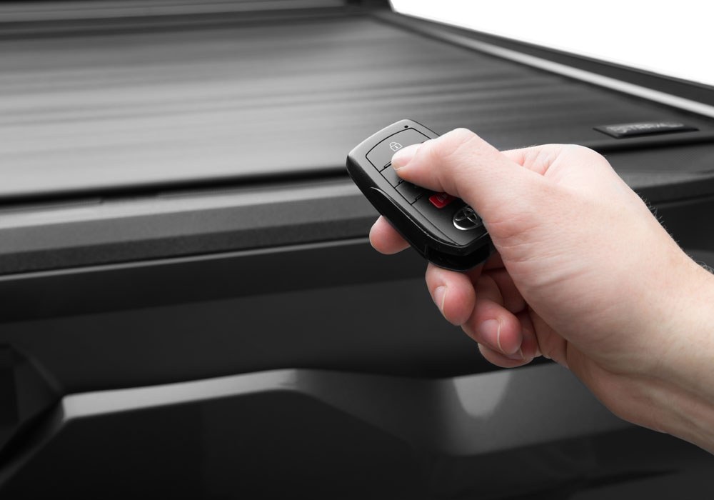 Retrax Tonneau Cover, Retrax Eq, Power Retractable, Low Profile, Matte Black, Aluminum, Remote Control Lock, With LED Light – EQ0871