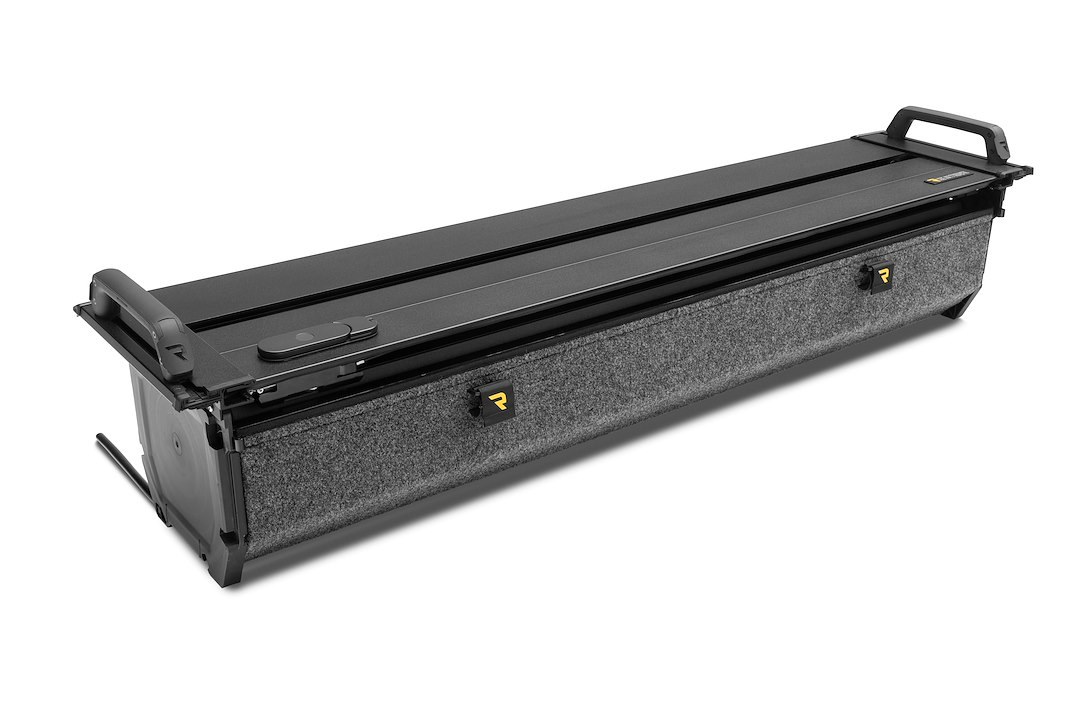 Retrax Tonneau Cover, Retraxpro Ez-Off™ FRC-4000, Manual Retractable, Removable Canister, Low Profile, Powder Coated Matte Black, Aluminum – R-T-80482