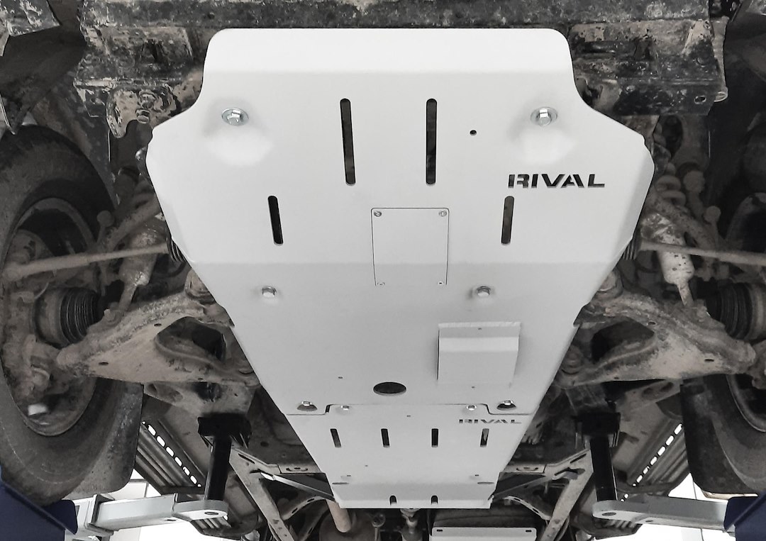 Rival Skid Plate, Radiator and Engine, Powder Coated, White, Aluminum, With Mounting Kit – 2333.9540.1.6